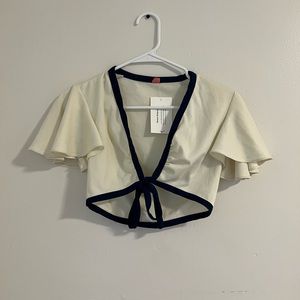 Vintage tie front top